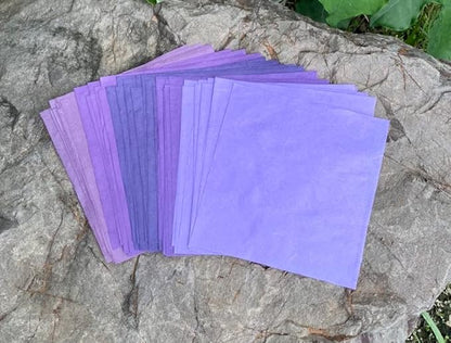 50 Sheets 6 x 6 Inches Natural Fiber Mulberry paper Sheets Square Origami Paper - Image 2