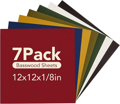ROBOTIME 7-Pack Double-Sided Colored 1/8" Plywood Sheets by ROBOTIMEBuildingThingstoLife
