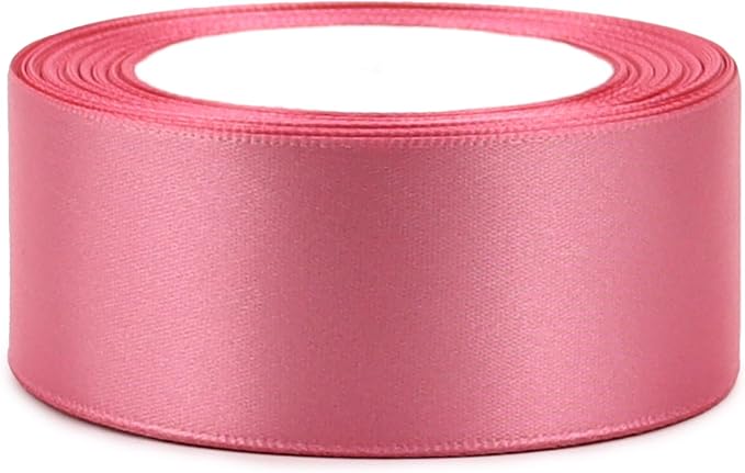 Rose Gold Solid Satin Ribbon 1-1/2 Inch 25 Yards Solid Polyester Fabric Ribbon - Image 3