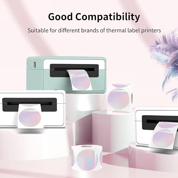 Transparent Thermal Labels Stickers 1.5 Inch, Perforation Line Design - Image 4