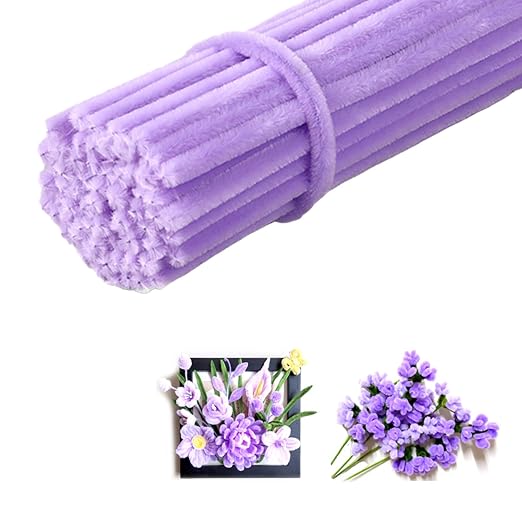 100 Pieces Pipe Cleaners Chenille Stem, Pastel Candy Color Pipe Cleaners Set by RSACCSKY