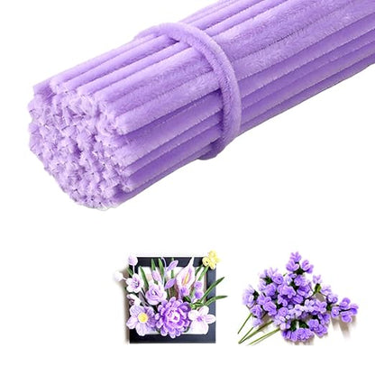 100 Pieces Pipe Cleaners Chenille Stem, Pastel Candy Color Pipe Cleaners Set by RSACCSKY