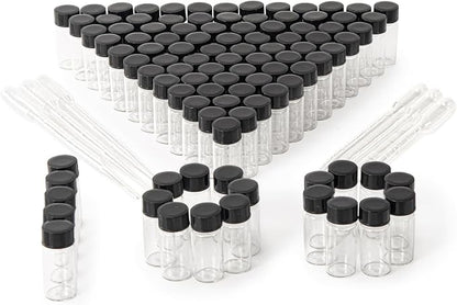 5ml Clear Small Glass Vials 100pcs by BkmamLab