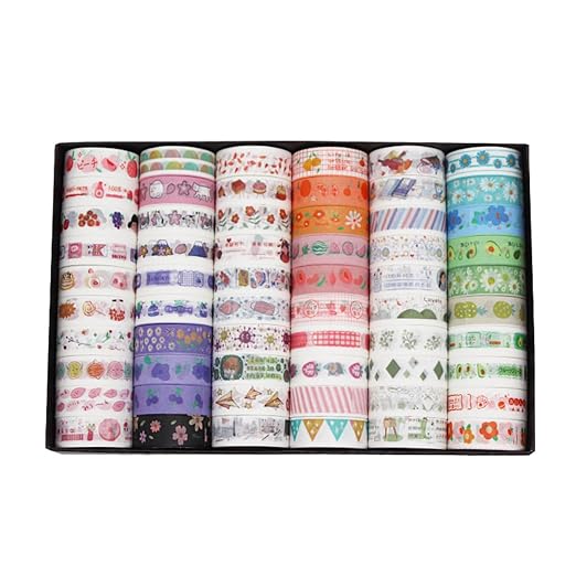60 Rolls Cartoon Washi Tape Set Washi Tape Stickers Decorative Washi Tapes by Ewandastore