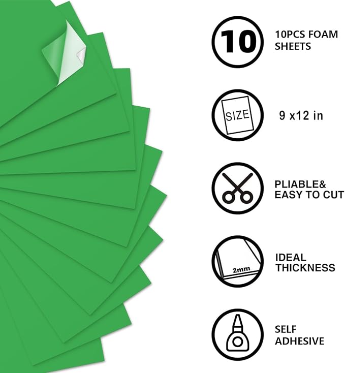 MEARCOOH Self Adhesive Foam Sheets - Image 2