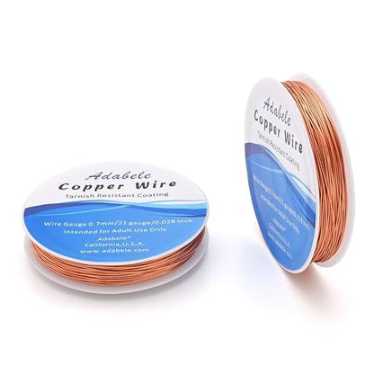 Adabele 164 Feet Premium Tarnish Resistant Round Bare Raw Jewelry Copper Wire - Image 2