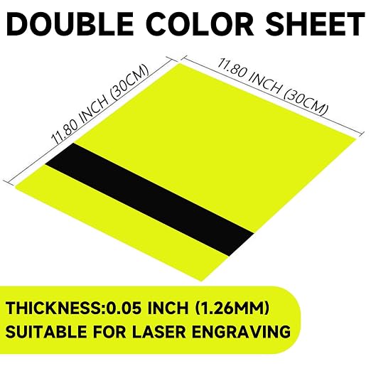 5PCS Laser Engraving Double Color ABS Plastic Sheet, Two-Tone Laserable - Image 2