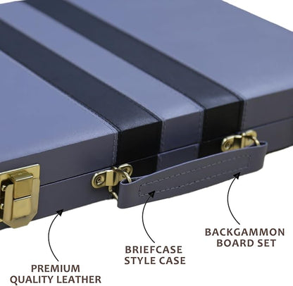Backgammon Set - Classic Board Game - Portable Travel Strategy Backgammon Game - Image 2