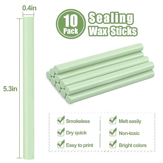 Glue Gun Sealing Wax Sticks for Wax Seal Stamp -Sage Green, Cards Envelopes - Image 2