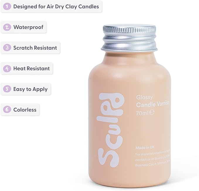 Sculpd Clear Glaze for Air Dry Clay and Acrylic Paint, Create Waterproof - Image 3