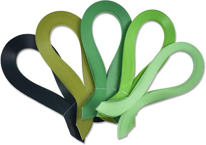 CrafTreat Green Quilling Paper Strips - Image 2