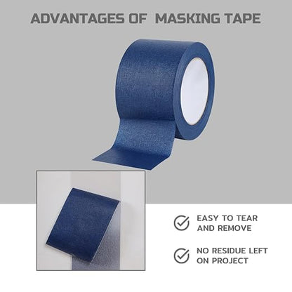 Lichamp Wide Masking Tape 3 inches, 2 Packs Blue Painters Tape Blue Masking - Image 6