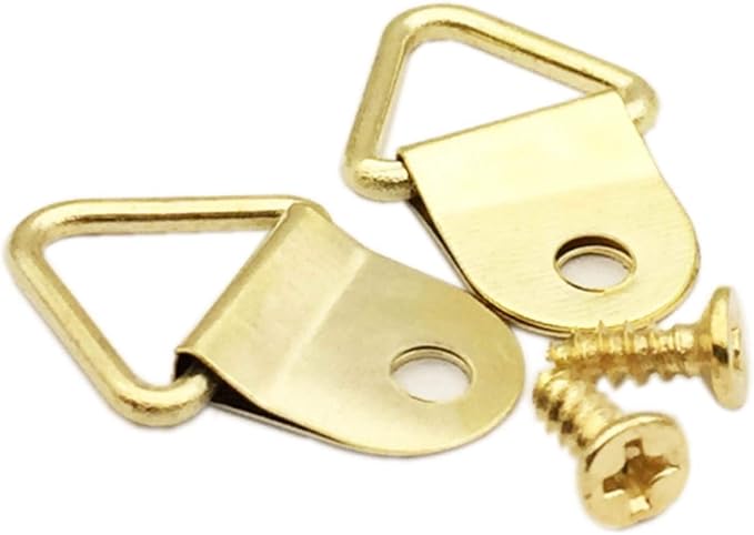 100 Pack Small Triangle Ring Steel Picture Hangers by EesTeck
