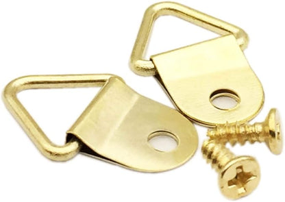 100 Pack Small Triangle Ring Steel Picture Hangers by EesTeck