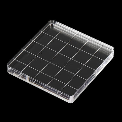 PATIKIL 2" x 2" Acrylic Stamp Block, 2 Pack Clear Stamping Block - Image 4