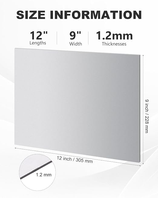 12" x 9" 18 Gauge Steel Sheets Metal Cold Rolled Steel Plate, Industrial - Image 2
