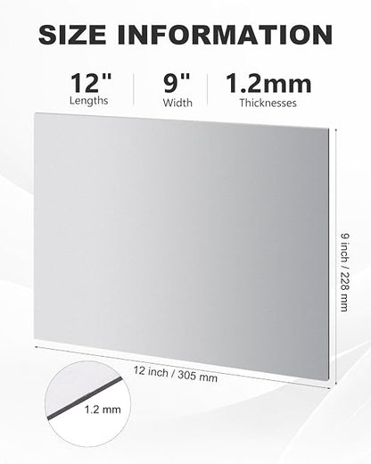 12" x 9" 18 Gauge Steel Sheets Metal Cold Rolled Steel Plate, Industrial - Image 2