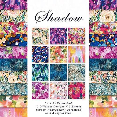 DESEACO 6x6 Floral Scrapbook Paper, 24 Sheets, Single-Sided by SXUSALLC