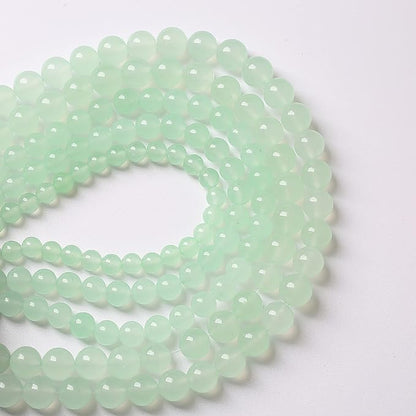 4mm 90pcs Natural Green Jade Chalcedony Beads Energy Healing Power Stone Beads - Image 3