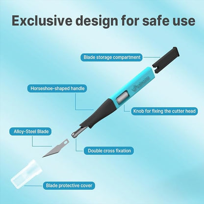 3 PCS Exacto Knife, Hidden Blade Design at The End, Comes - Image 3