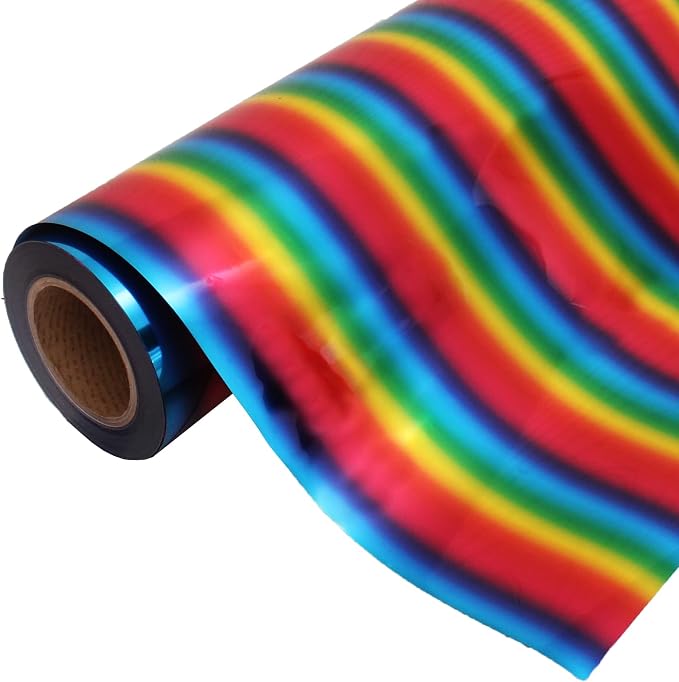 3 Yard x 20" Wide Threadart Rainbow Metallic Foil Heat Transfer Vinyl Film HTV by ThreadArt