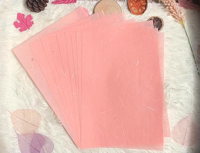 50 Sheets A4 Natural Fiber Mulberry Tree Mulberry Paper Sheets Art Tissue Washi - Image 5