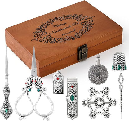 NOTIONSLAND Vintage Embroidery Scissors Kit, Stainless Steel Sewing Tools by NOTIONSLAND