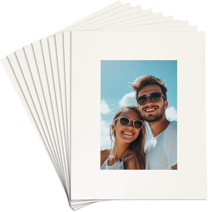 uxcell 10Pcs Picture Mats, 8 x 10 Mat Board Center by uxcell
