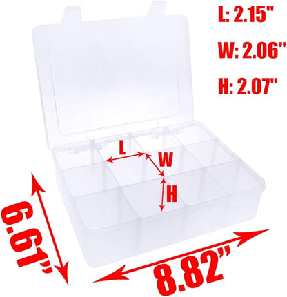 Xiaoyztan Clear Plastic Organizer, 12 Grids - Image 2