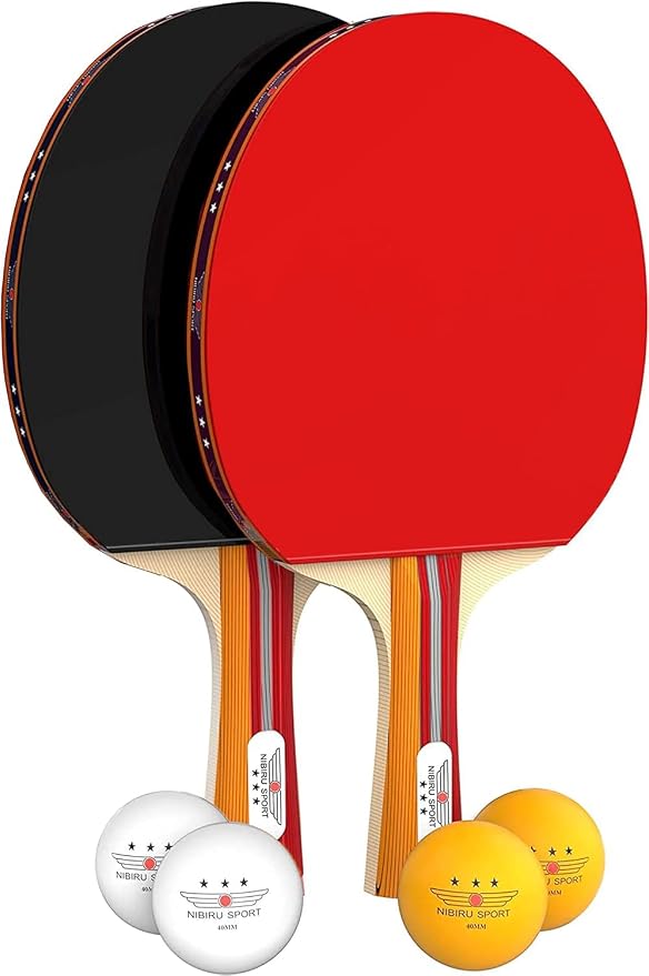 NIBIRU SPORT Professional Ping Pong Paddle Sets, 2 Paddle or 4 Paddle Table by NIBIRUSPORT
