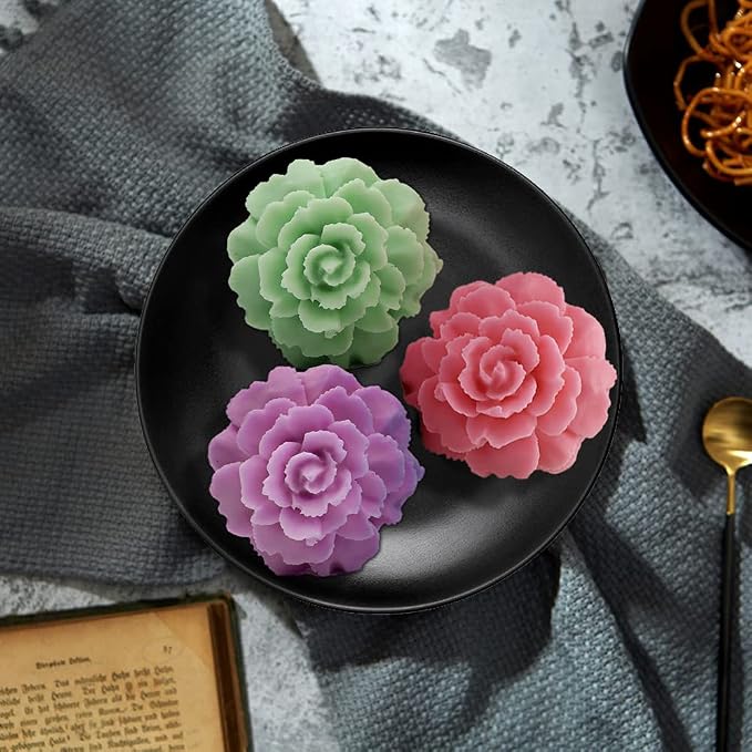3D Carnation Candle Mold Flower Silicone Mold - Image 4