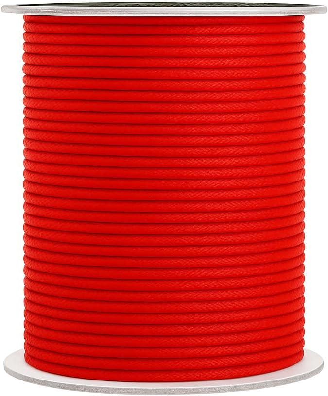 Mandala Crafts 2mm 109 Yards Red Cotton Waxed Cord by MandalaCrafts