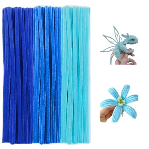 300 Pieces Pipe Cleaners Chenille Stem, 3 Pastel Candy Color Pipe Cleaners Set by RSACCSKY
