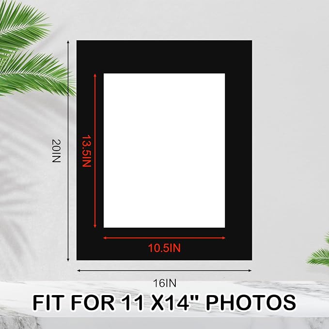 15 Pack 20x16 Black Picture Mats, Frame Mattes - Image 2