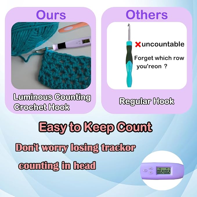 Yarniss 18 Size Counting Crochet Hooks Set - Image 5