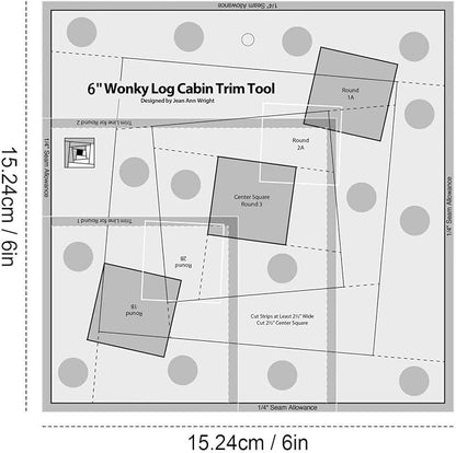 Quilting Ruler, Motion Sewing Templates, Quilt Templates Acrylic Log Cabin Trim - Image 4