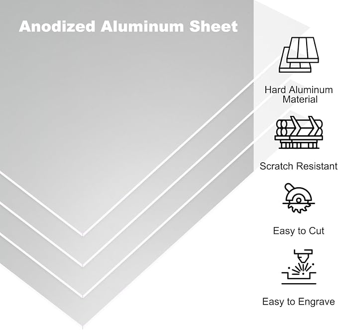 PATIKIL 7x5x1/32inch Anodized Aluminum Sheet - Image 3