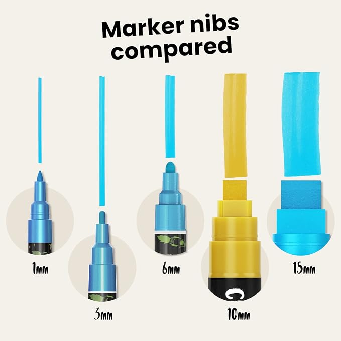 10mm Metallic Chalk Markers Liquid Chalk Pens - Image 4