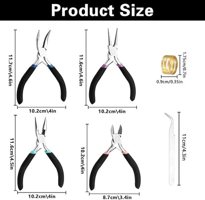 4 Pack Jewelry Making Pliers Tools Set, Jewelry Pliers - Image 2