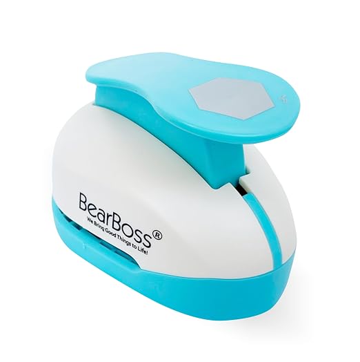 2 Inch Hexagon Punch, Hole Punch Shapes, Paper Punch Set by BearBoss