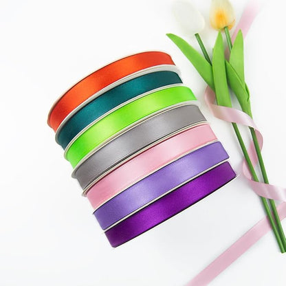 5/8 Inch 100 Yards Satin Ribbon Apple Green, Solid Color Fabric Ribbon - Image 9