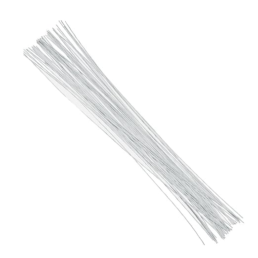 Decora 22 Gauge White Floral Wire 16 inch, 50/Package by DECORA