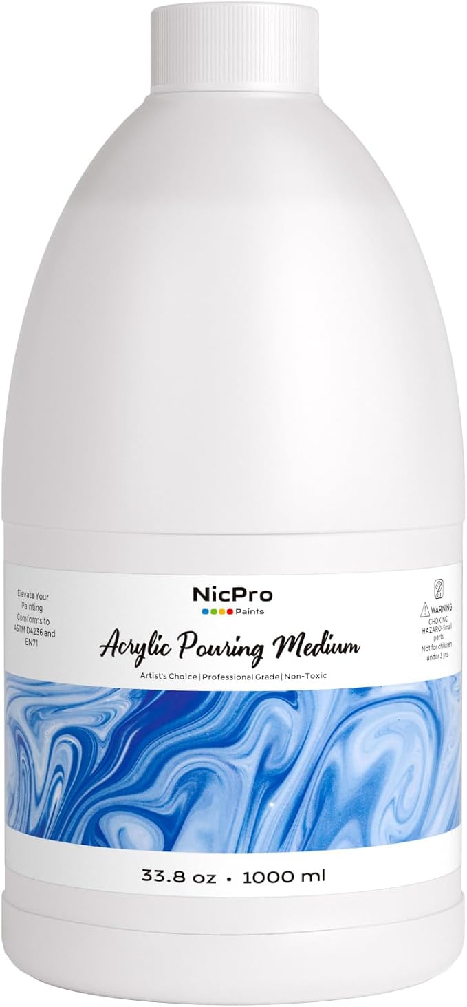 Nicpro Paint Thinner for Acrylic Painting, 33.8oz / 1000ml, Acrylic Paint by Nicpro