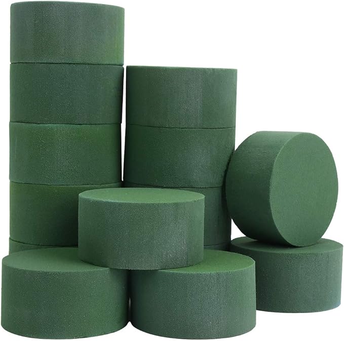 LOMIMOS 20PCS 3''Round Floral Foam Bricks, Wet Florist Floral Foam Block Flower by LOMIMOS