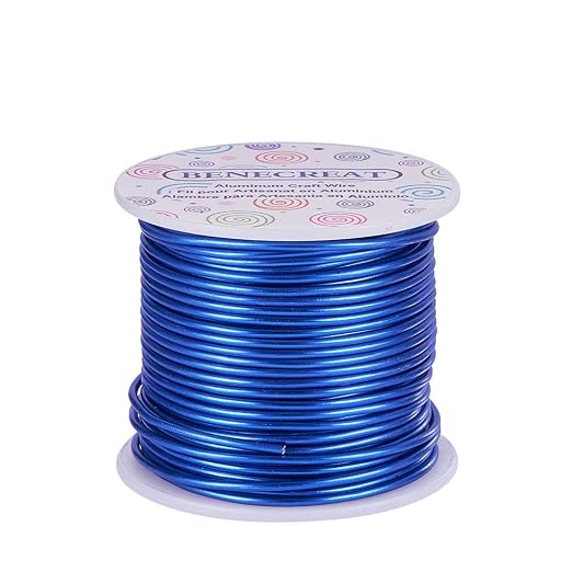 BENECREAT 12 Gauge Jewelry Craft Aluminum Wire 100 Feet Bendable Metal by BENECREAT