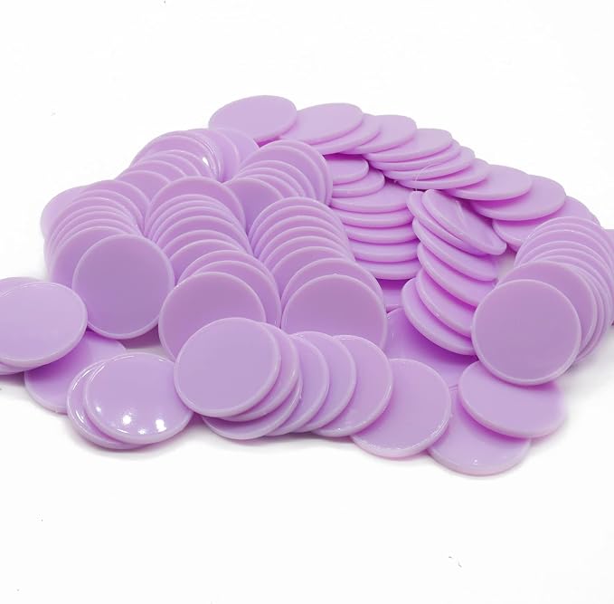 Set of 100 Opaque Plastic Learning Counters Mini Poker Chips Game Tokens by HAKITAROOM