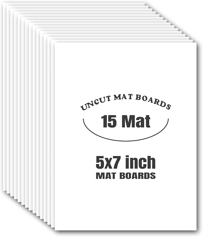 AUEAR, 15 Pack 5x7 Uncut Matte Boards by AUEAR