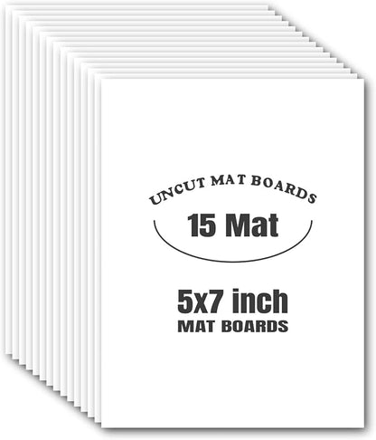 AUEAR, 15 Pack 5x7 Uncut Matte Boards by AUEAR