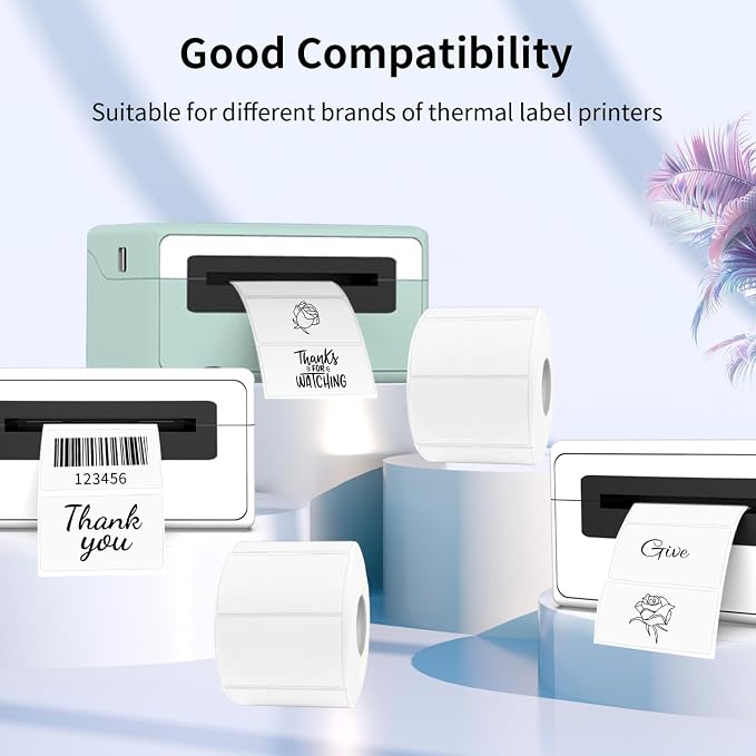 Transparent Thermal Labels Stickers, 2.25 x 1.25 Inch Clear Labels, - Image 3