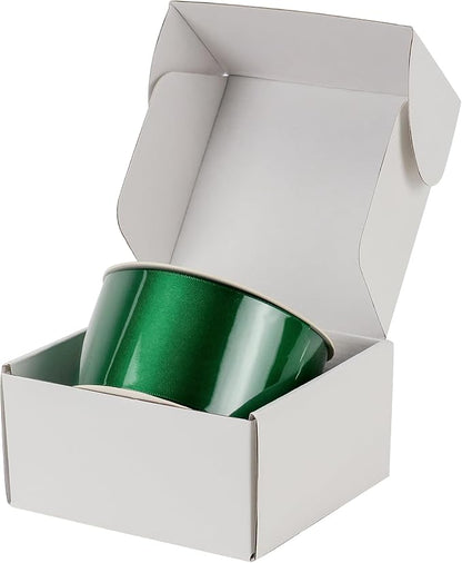 HUIHUANG Forest Green Ribbon 2 inch Double-Faced Forest Green Silk Fabric Ribbon - Image 7